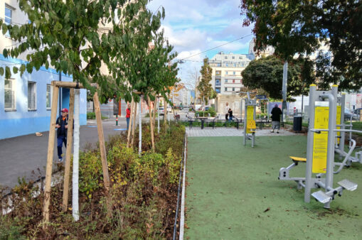Sportgeräte im neuen Paltrampark