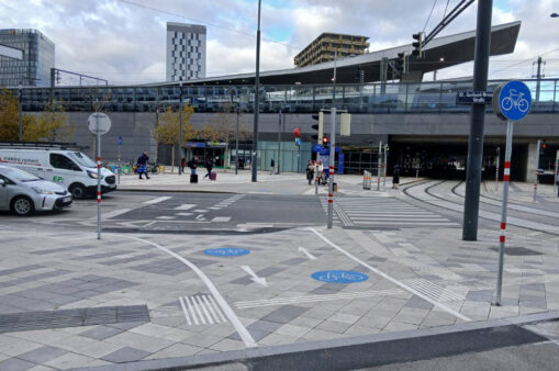 Neuer Radweg zwischen Karl-Popper-Straße und Hauptbahnhof